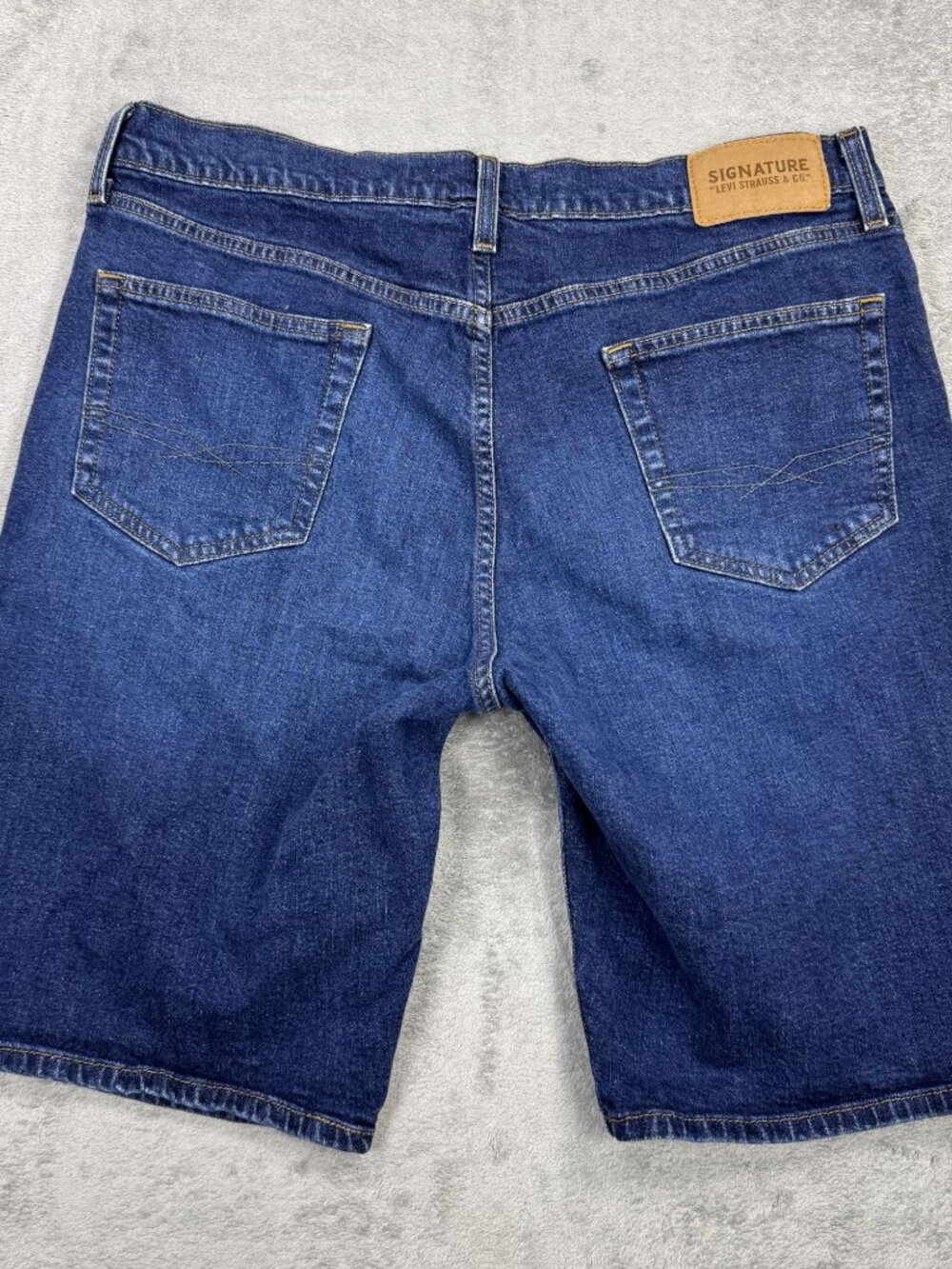 Levis Signature Jean Shorts Mens 34(36)x10" Stretch Jorts Skater Denim Grunge